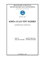 Khóa luận Hoàn thiện công tác kế toán vốn bằng tiền tại xí nghiệp Bình Hải