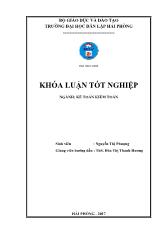 Khóa luận Hoàn thiện công tác lập và phân tích bảng cân đối kế toán tại công ty TNHH tân Việt Cường