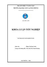 Khóa luận Hoàn thiện công tác lập và phân tích bảng cân đối kế toán tại công ty TNHH thương mại Chung Hằng