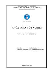 Khóa luận Hoàn thiện công tác lập và phân tích bảng cân đối kế toán tại Công ty TNHH Hoa Dung