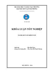 Khóa luận Hoàn thiện công tác lập và phân tích bảng cân đối kế toán tại Công ty cổ phần cơ khí thương mại Hoàng Minh