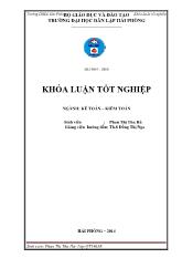 Khóa luận Hoàn thiện công tác lập và phân tích Báo cáo kết quả hoạt động kinh doanh tại Công ty cổ phần vận tải thủy số 4