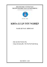 Khóa luận Hoàn thiện công tác lập và phân tích Báo cáo kết quả hoạt động kinh doanh tại Công ty cổ phần công trình giao thông Hải Phòng