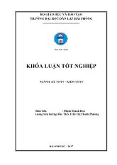 Khóa luận Hoàn thiện công tác tổ chức kế toán thanh toán với người mua – Người bán tại công ty cổ phần nước sạch Quảng Ninh