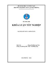 Khóa luận Hoàn thiện công tác tổ chức lập và phân tích bảng cân đối kế toán tại công ty TNHH dịch vụ vận tải Tân Thuận