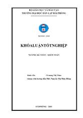 Khóa luận Hoàn thiện tổ chức công tác kế toán vốn bằng tiền tại công ty TNHH quốc tế Vĩnh chân Việt Nam