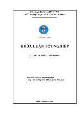 Khóa luận Hoàn thiện tổ chức kế toán chi phí sản xuất và tính giá thành sản phẩm tại công ty TNHH cơ khí Thiên Phong