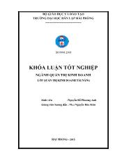 Khóa luận Hoàn thiện tổ chức kế toán doanh thu, chi phí và xác định kết quả kinh doanh tại công ty TNHH El - Tec Việt Nam