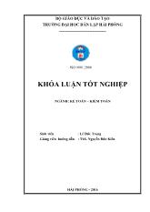 Khóa luận Hoàn thiện tổ chức kế toàn doanh thu, chi phí và xác định kết quả kinh doanh tại công ty TNHH Quảng thành Việt Nam