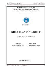 Khóa luận Hoàn thiện tổ chức kế toán doanh thu, chí phí và xác định kết quả kinh doanh tại Công ty TNHH ô tô xe máy Thuận Phong