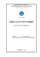 Khóa luận Hoàn thiện tổ chức kế toán tài sản cố định tại Công ty cổ phần tiếp vận thái Bình Dương