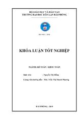 Khóa luận Hoàn thiện tổ chức kế toán vốn bằng tiền ở công ty TNHH một thành viên Nam Triệu