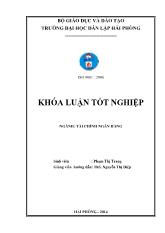 Khóa luận Một số biện pháp nâng cao hiệu quả hoạt động huy động vốn tại ngân hàng thương mại cổ phần phát triển thành phố Hồ Chí minh chi nhánh Hải Đăng