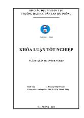 Khóa luận Một số giải pháp marketing để nâng cao hiệu quả hoạt động sản xuất kinh doanh tại công ty cổ phần cảng Nam Hải