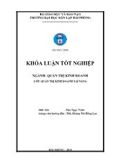 Khóa luận Một số giải pháp marketing nhằm đẩy mạnh tiêu thụ sản phẩm của công ty TNHH gas Petrolimex hải phòng tại khu vực duyên hải Bắc Bộ