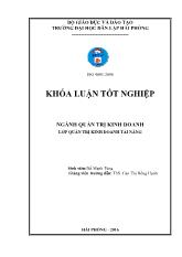 Khóa luận Một số giải pháp marketing nhằm nâng cao hiệu quả kinh doanh tại công ty TNHH thương mại Chấn Phong