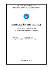 Khóa luận Một số giải pháp marketing nhằm tăng doanh thu của khách sạn level thuộc Công ty cổ phần đầu tư và du lịch LV Hải Phòng