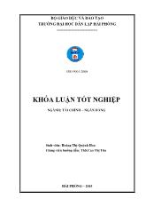 Khóa luận Một số giải pháp nâng cao chất lượng cho vay hộ sản xuất tại ngân hàng NHNo & PTNT Việt Nam – Chi nhánh huyện Tiên Lãng