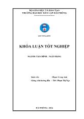 Khóa luận Một số giải pháp nâng cao hiệu quả hoạt động tín dụng tại ngân hàng thương mại cổ phần Phương đông – Chi nhánh Hải Phòng