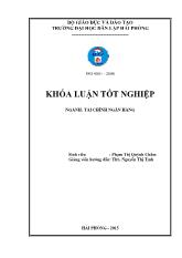 Khóa luận Một số giải pháp nâng cao hiệu quả huy động vốn tại ngân hàng nông nghiệp và phát triển nông thôn Việt Nam - Chi nhánh kiến thụy Hải phòng