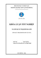 Khóa luận Một số giải pháp nhằm nâng cao hiệu quả hoạt động kinh doanh của Công ty TNHH thương mại và vận tải Hưng Phát