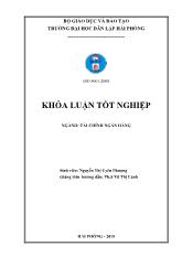 Khóa luận Một số giải pháp nhằm nâng cao hiệu quả hoạt động cho vay tiêu dùng tại ngân hàng thương mại cổ phần công thương Việt Nam - Chi nhánh Đồ Sơn