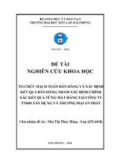 Khóa luận Tổ chức hạch toán bán hàng và xác định kết quả bán hàng nhằm xác định chính xác kết quả từng mặt hàng tại công ty TNHH xây dựng và thương mại An Phát