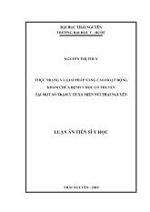 Luận án Thực trạng và giải pháp nâng cao hoạt động khám chữa bệnh y học cổ truyền tại một số trạm y tế xã miền núi Thái Nguyên