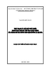 Luận án Thực trạng và giải pháp phát triển phong trào thể thao quần chúng của thành phố Hải phòng theo định hướng xã hội hóa