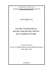 Luận văn Dạy học Vẽ tranh Đề tài cho học sinh Tiểu học Trường Đoàn Thị Điểm Ecopark