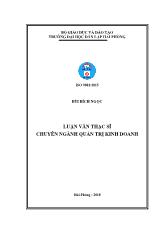 Luận văn Giải pháp tăng cường quản lý thuế xuất nhập khẩu tại chi cục hải quan cửa khẩu cảng Hải phòng KV