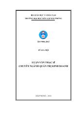 Luận văn Hoàn thiện công tác giám sát hàng hóa xuất khẩu, nhập khẩu tại chi cục hải quan cửa khẩu cảng Đình vũ - Hải phòng