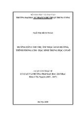 Luận văn Hướng dẫn cảm thụ âm nhạc giao hưởng, thính phòng cho học sinh trung học cơ sở