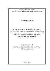 Luận văn Hướng dẫn soạn đệm ca khúc viết về Quảng Ninh trên đàn phím điện tử cho sinh viên hệ Cao đẳng sư phạm Âm nhạc, trường Đại học Hạ Long