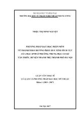 Luận văn Phương pháp dạy học phân môn vẽ tranh theo hướng phát huy tính tích cực của học sinh ở trường trung học cơ sở Tân Triều, huyện Thanh Trì, thành phố Hà Nội