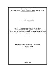 Luận văn Quản lý di tích lịch sử - văn hóa trên địa bàn xã Phùng Xá, huyện Thạch Thất Hà Nội