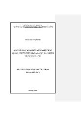 Luận văn Quản lý hoạt động biểu diễn nghệ thuật không chuyên trên địa bàn quận Hoàn Kiếm, thành phố Hà Nội