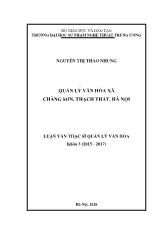 Luận văn Quản lý văn hóa xã Chàng Sơn, Thạch Thất, Hà Nội