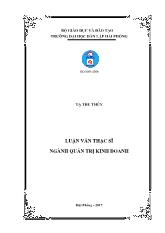 Luận văn Tác động của tỷ giá hối đoái đến ngoại thương Việt Nam