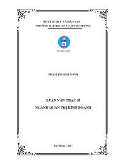 Luận văn Thu hút vốn đầu tư trực tiếp nước ngoài vào Việt Nam - Nghiên cứu sâu cho trường hợp Hải Phòng