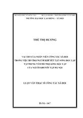 Luận văn Vai trò của nhân viên công tác xã hội trong việc hỗ trợ người khuyết tật sống độc lập tại trung tâm hỗ trợ sống độc lập của người khuyết tật Hà Nội