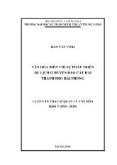 Luận văn Văn hóa biển với sự phát triển du lịch ở huyện đảo cát hải thành phố Hải Phòng