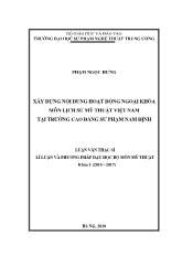 Luận văn Xây dựng nội dung hoạt động ngoại khóa môn lịch sử mỹ thuật Việt Nam tại trường cao đẳng sư phạm Nam Định