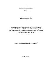 Mở rộng huy động vốn tại ngân hàng thương mại cổ phần ngoại thương Việt Nam chi nhánh Đồng Tháp