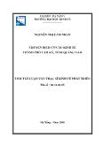 Tóm tắt Luận văn Chuyển dịch cơ cấu kinh tế thành phố Tam kỳ, tỉnh Quảng Nam