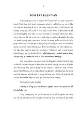 Tóm tắt Luận văn - Giải pháp nâng cao hiệu quả sử dụng vốn tại công ty TNHH sản xuất và kinh doanh Minh Phượng