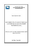 Tóm tắt Luận văn Hoàn thiện công tác quản lý thu ngân sách trên địa bàn quận thanh khê thành phố Đà Nẵng