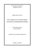 Tóm tắt Luận văn Hoàn thiện kế toán trách nhiệm tại công ty cổ phần dược Danapha