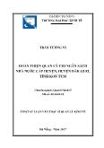 Tóm tắt Luận văn Hoàn thiện quản lý chi ngân sách nhà nước cấp huyện, huyện Đăk glei, tỉnh Kon Tum