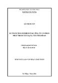 Tóm tắt Luận văn Kế toán trách nhiệm tại công ty cổ phần phát triển xây dựng tân Thành Ðô